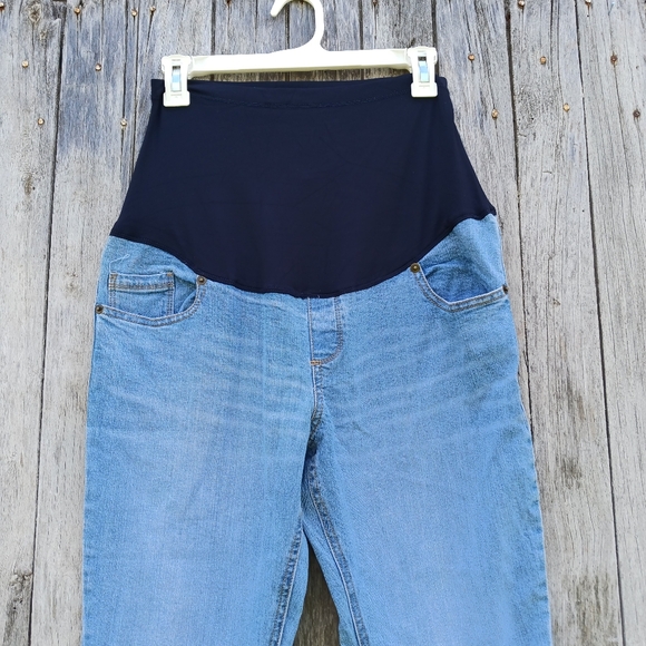 Great Expectations Womens Sz M 8-10 Maternity Belly Panel Lightwash Skinny Jeans - Picture 2 of 5